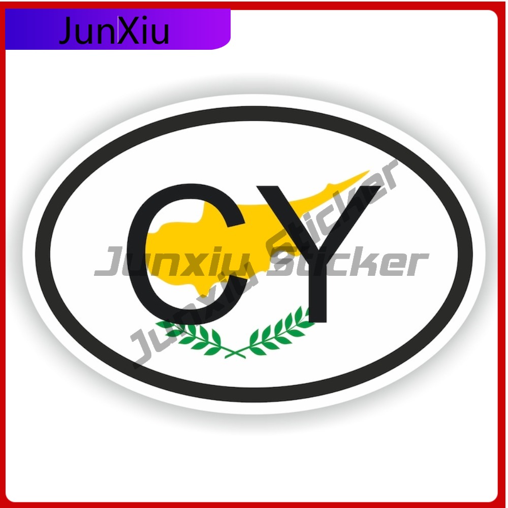 Car Accessories Cyprus - Zypern Oval Country Code Cy Flag