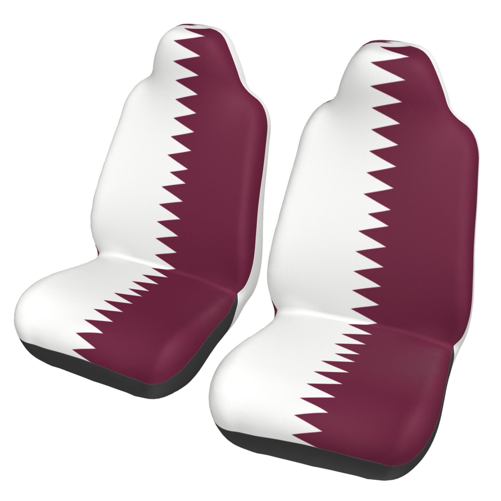 Qatar Car Accessories - Katar-Flagge bedruckter Autositzbezug mit patriotischem Thema,