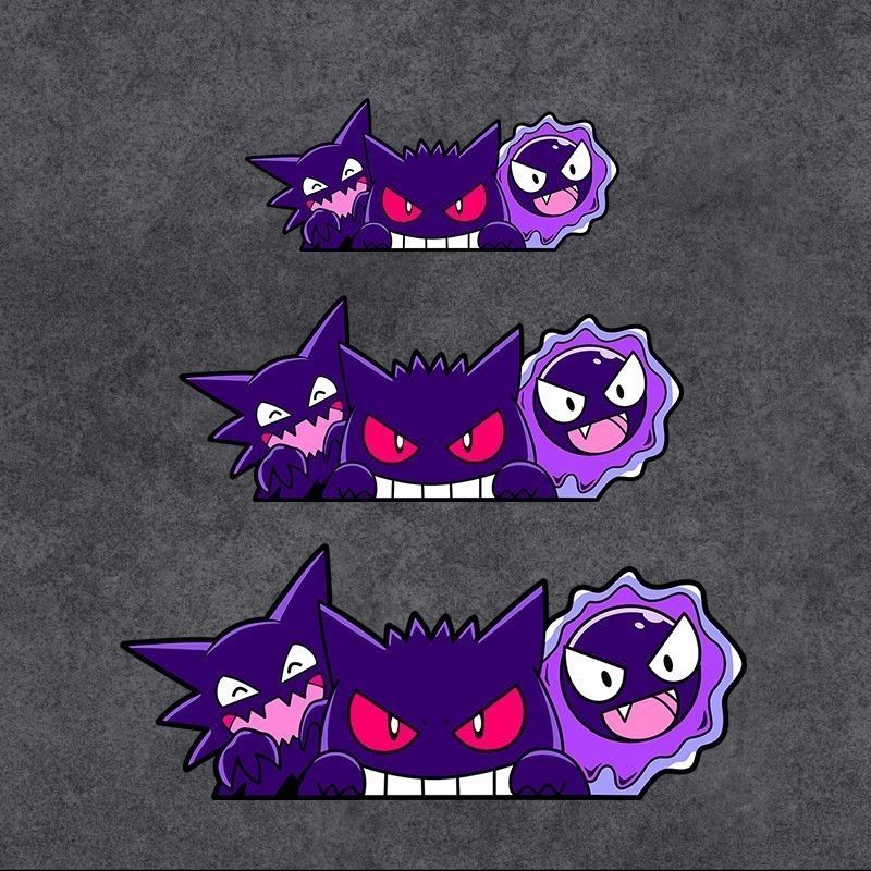 Car Accessories Nz - Niedliche Pokemon Gengar Anime-Autoaufkleber für Motorrad,