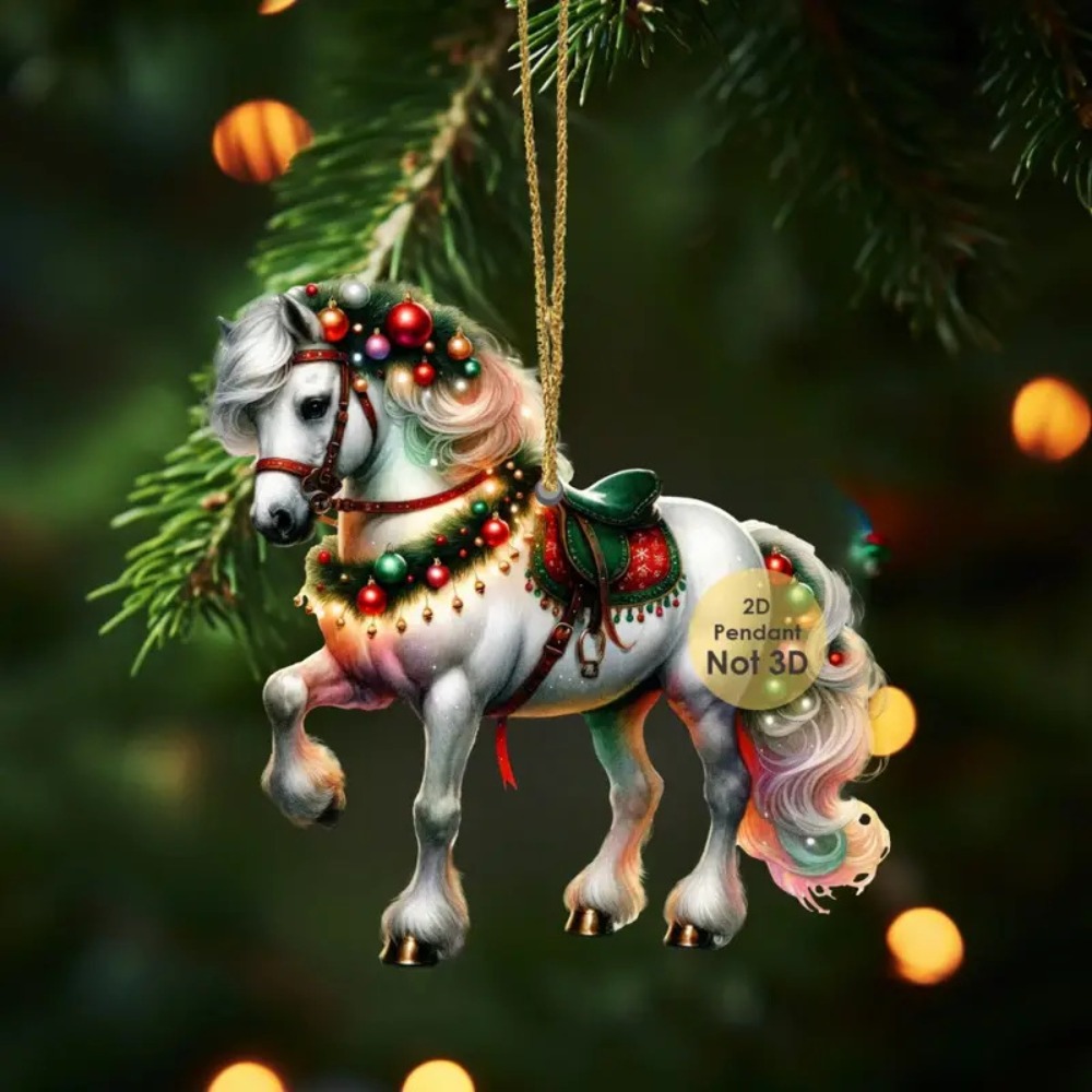 Car Accessories Xmas Gifts - 2D Flache Weihnachten Hängen Anhänger DIY