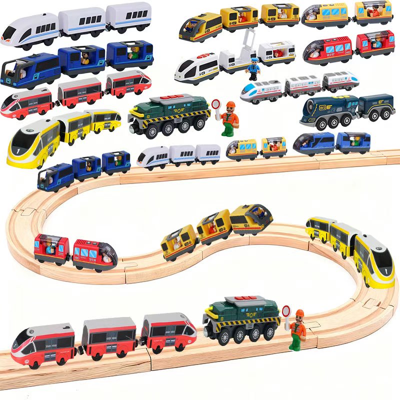 Car Accessories Xmas Gifts - Holz Eisenbahn Zug Lokomotive Magnetische Zug