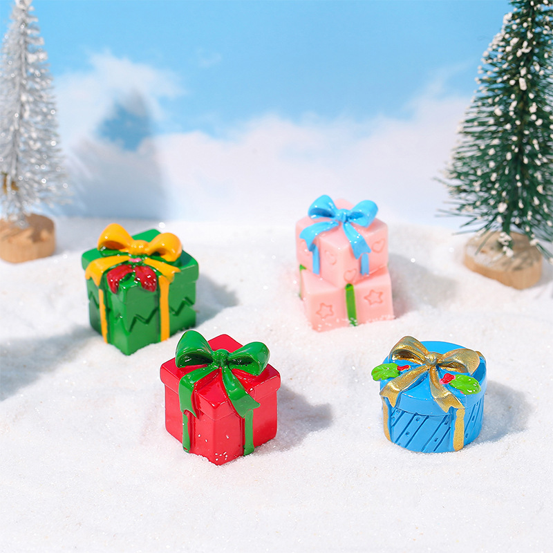 Car Accessories Xmas Gifts - 1Pc Mini Weihnachten Geschenk Box Harz