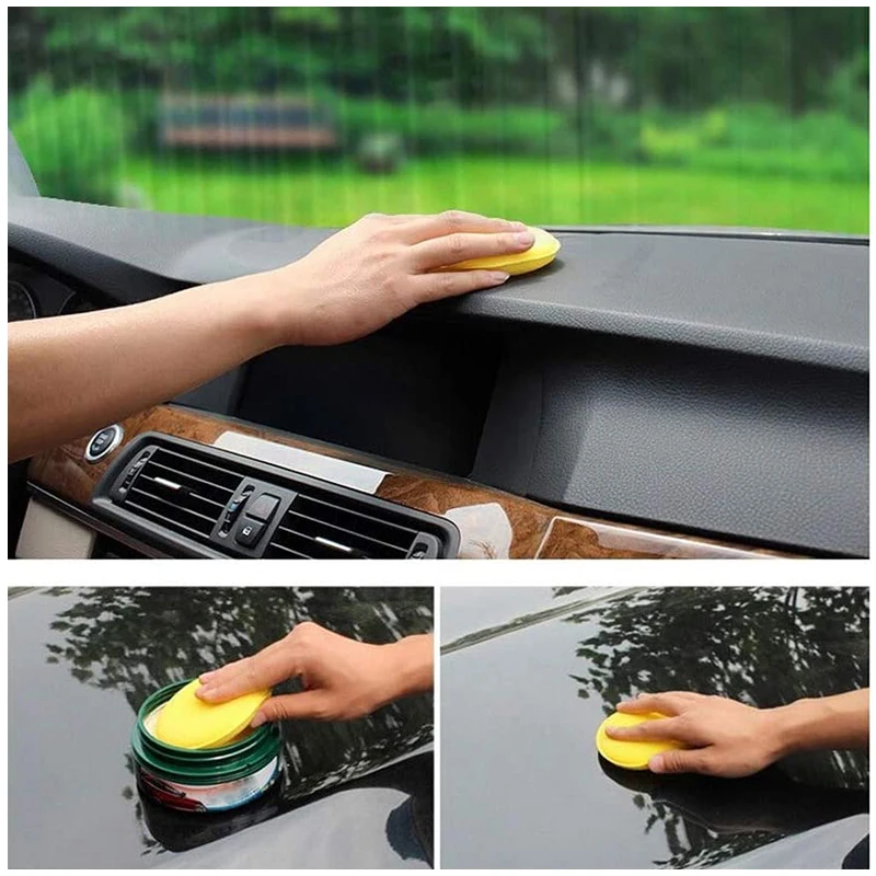 Car Wax Polishing Pad - 12 Stück Runde Autowachs-Polierschaumstoff-Pads, Hochdichte Applikator-Pads,