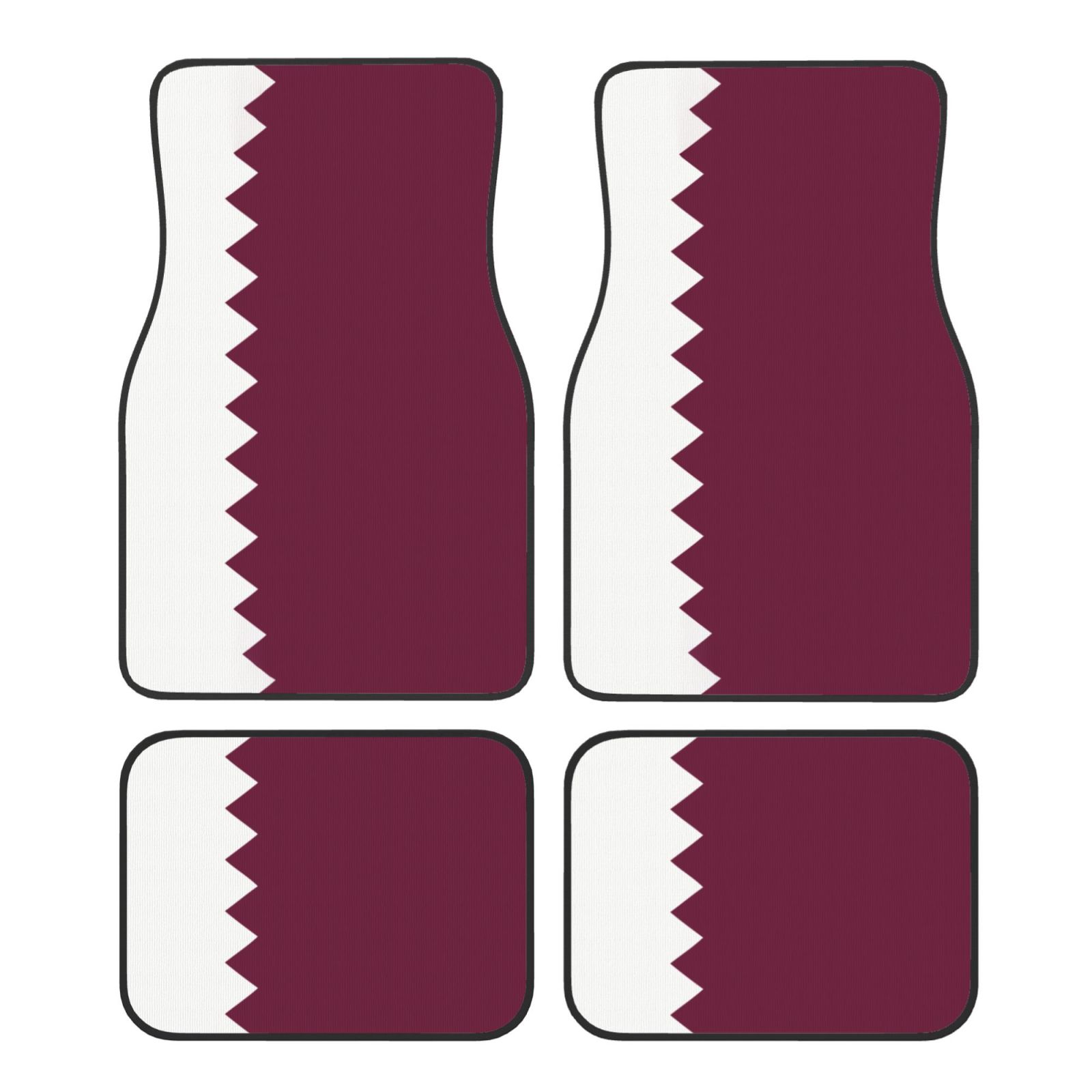 Qatar Car Accessories - Auto-Fußmatten mit Flagge von Katar-Muster, 4