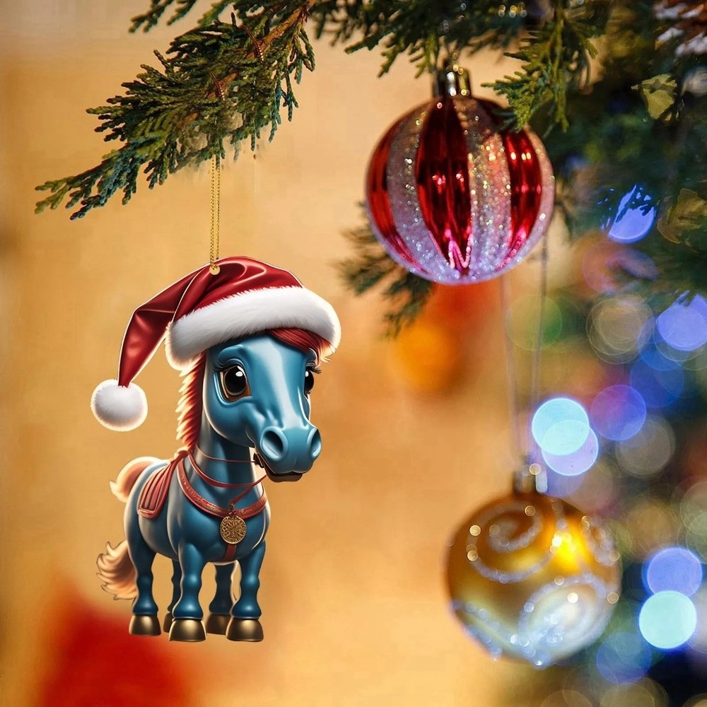 Car Accessories Xmas Gifts - 2D Flache Weihnachten Hängen Anhänger DIY