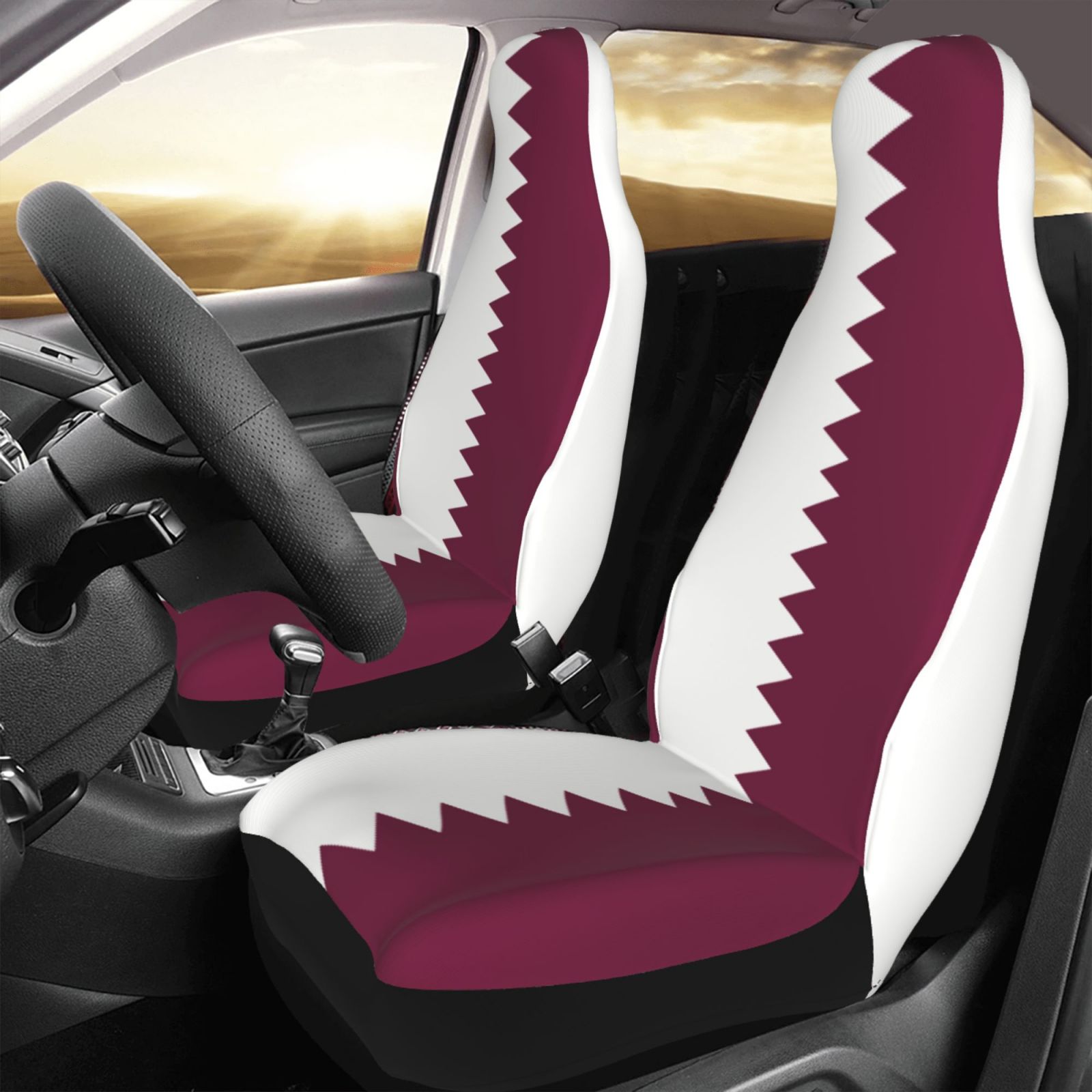 Katar-Flagge bedruckter Autosi – Qatar Car Accessories Bewertung und Preis