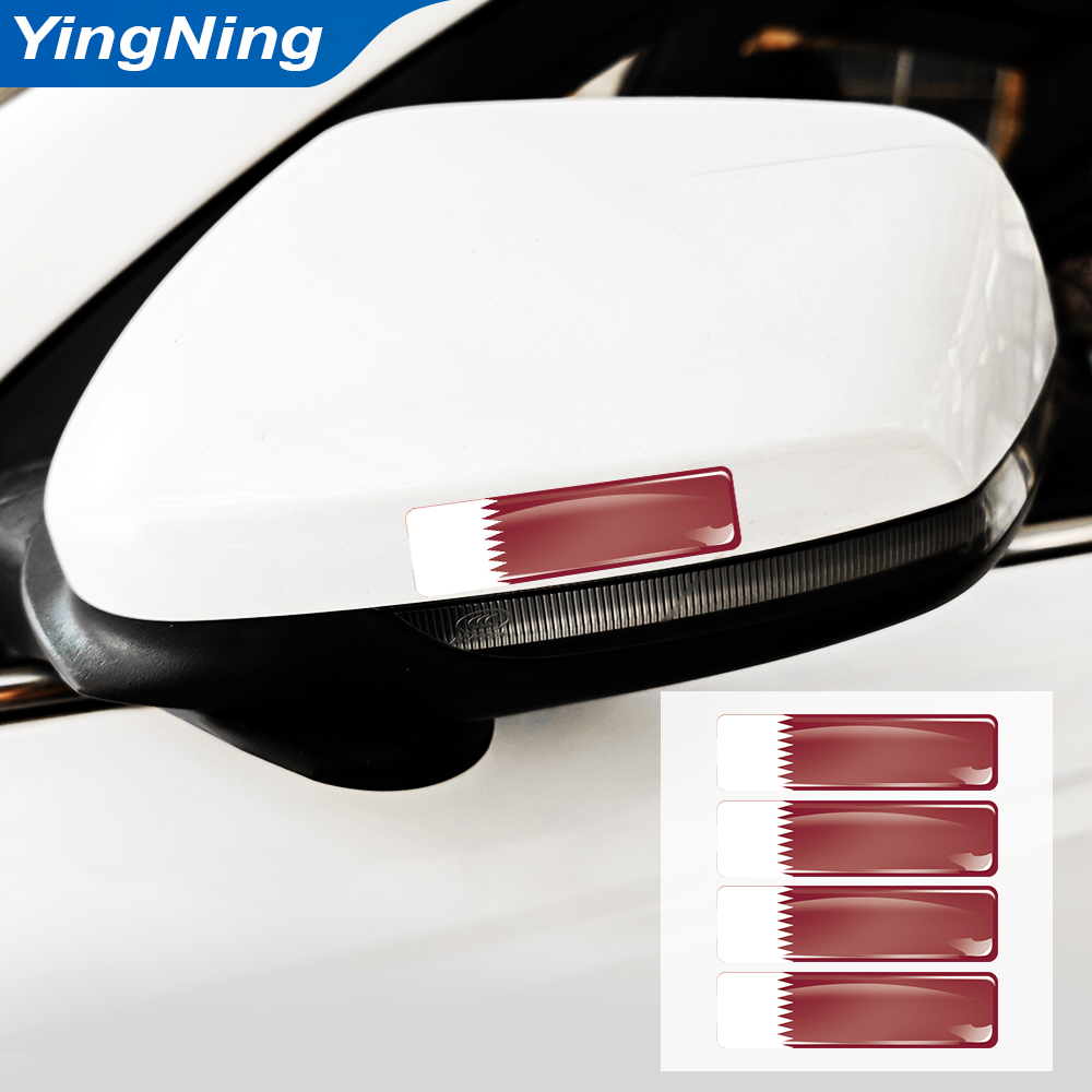 4 Stück Qatar-Flaggen-Aufklebe – Qatar Car Accessories Bewertung und Preis